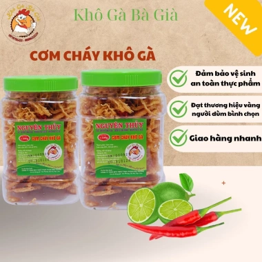 2 Hộp Cơm Cháy Khô Gà Bà Trùm - Giảm Giá Đặc Biệt 165k, Vị Giòn Ngon, Thèm Ngay