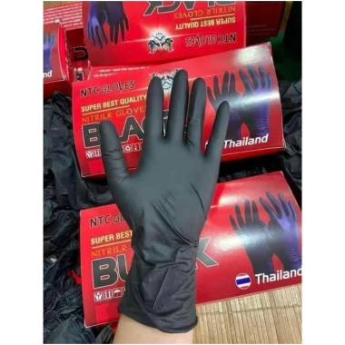 2 hộp găng tay nitrile đen không bột, chống nước, co giãn tốt - giá chỉ 63.000₫ 4