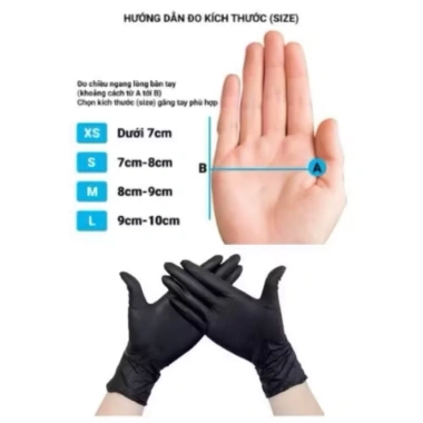 2 hộp găng tay nitrile đen không bột, chống nước, co giãn tốt - giá chỉ 63.000₫ 5