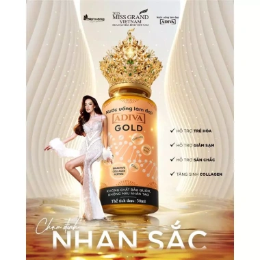 2 Hộp Nước Uống Collagen ADIVA Gold – Căng Mịn, Giảm Nếp Nhăn, Chống Lão Hóa 2
