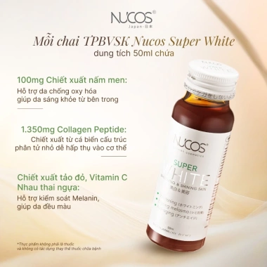 2 Hộp Nước Uống Collagen Nucos Super White Dưỡng Trắng Da Mờ Thâm Nám 2.295.000đ 3