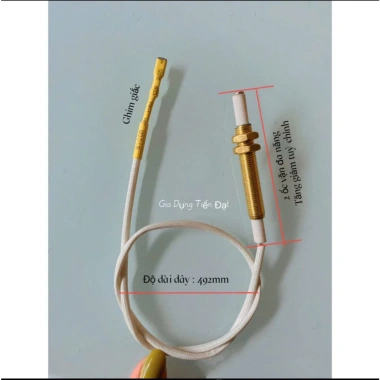 2 Kim sứ và Dây sứ đánh lửa bếp gas âm đa năng ốc ren điều chỉnh cao thấp combo 2 cái 29.000đ