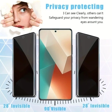 2 Miếng Dán Kính Cường Lực Cạnh Đen Chống Glare Bảo Vệ Màn Hình Realme Note 6/0x/60/50 Neo7x Neo7 - Chống Gián Điệp