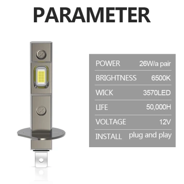 2 Miếng Đèn Pha Ô Tô H1 LED 13W 6.500K Siêu Sáng, Sương Mù Trắng Ban Ngày - 132.000₫