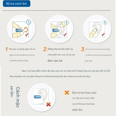 2 Nút Bịt Tai Chống Nước Giảm Tiếng Ồn, Hộp Nhựa Tái Sử Dụng, Lâu Dài KLAUD