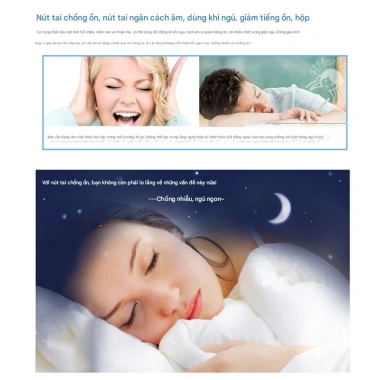 2 Nút Bịt Tai Chống Nước Giảm Tiếng Ồn, Hộp Nhựa Tái Sử Dụng, Lâu Dài KLAUD