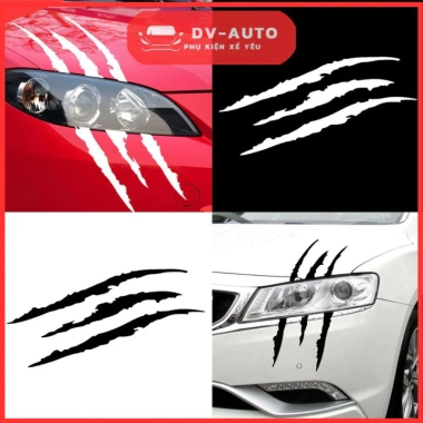 2 tem decal vết xước cỡ lớn trang trí đèn pha năng động trẻ trung, giá 35.000đ