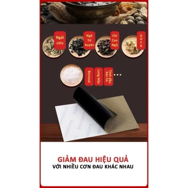 2 túi 200 miếng Cao Dán Ngải Cứu giảm đau xương khớp, vai gáy, tự nhiên nam nữ