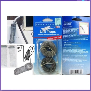 2 Túi Lưới Inox Dạng Ống Dệt Thun Co Giãn Lọc Rác Ống Xả Máy Giặt, Giá 30.000đ