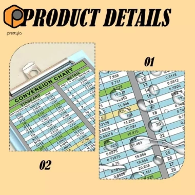 20 Bảng Biểu Đồ Chuyển Đổi Inch‑mm Dán Cheat Sheet Máy Trạm, Học Toán, 176k 7