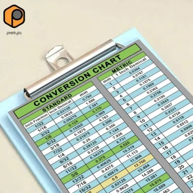 20 Bảng Biểu Đồ Chuyển Đổi Inch‑mm Dán Cheat Sheet Máy Trạm, Học Toán, 176k 9