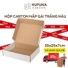 20 hộp carton nắp gài hông trăng trắng - Đựng giày nam nữ, quà, áo, giá rẻ 53k