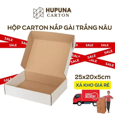 20 hộp carton nắp gài hông trăng trắng - Đựng giày nam nữ, quà, áo, giá rẻ 53k 7