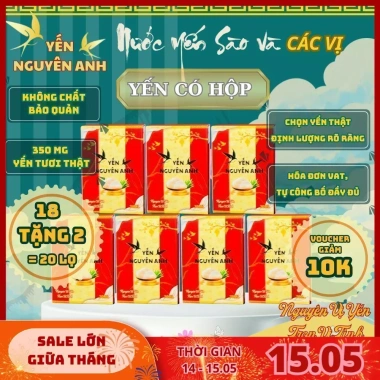 20 Hủ Nước Yến Sào Nguyên Anh 350mg - Mua 18 tặng 2 Giá ưu đãi 473.800 VND