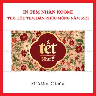 20 Tem dán Tết & Năm Mới - Tem chúc mừng, dán hộp PET, giá chỉ 29.000₫