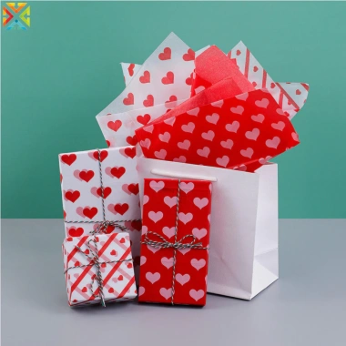 20 tờ khăn giấy Valentine trái tim đỏ 13x19.7 inch - Quà trang trí tiệc cưới, 65.9k