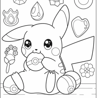 20 Tranh Tô Màu Pikachu Mực và Giấy Chính Hãng An Toàn Cho Bé Giá Ưu Đãi 20.000 3
