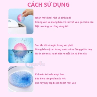 20 viên thả bồn cầu 2in1 Tẩy và Thơm, xả bồn cầu sạch sâu, giá ưu đãi 65k