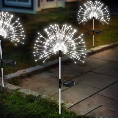 200 Đèn LED 8 chế độ pháo hoa năng lượng mặt trời, tự động chống nước, nhấp nháy trang trí sân vườn, sân cỏ - chỉ 96.9k 4