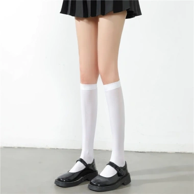 2.024 Tất JK Over‑the‑Knee Nhung Trơn Đen‑Trắng, Vớ Mỏng Gợi Cảm – Giá 41.040₫ 8