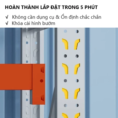 2.026 Mới Ưu Đãi Tết Kệ Thép Lưu Trữ 200kg/tầng Dễ Dàng Lắp Đặt 150x60x200cm 2