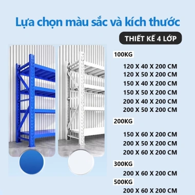 2.026 Mới Ưu Đãi Tết Kệ Thép Lưu Trữ 200kg/tầng Dễ Dàng Lắp Đặt 150x60x200cm 7
