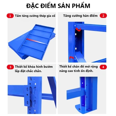 2.026 MỚI Ưu Đãi Tết KING GLOBAL Kệ đựng sắt 4 lớp đa chức năng - Giá sắt đa năng, lắp đặt nhanh, chỉ 1.3 triệu