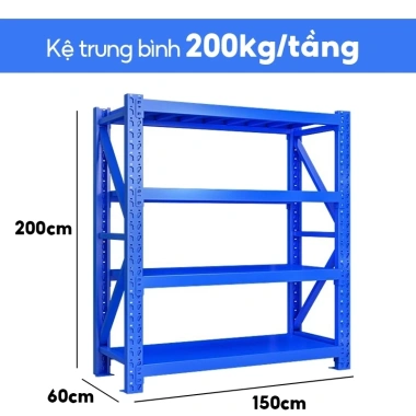 2.026 MỚI Ưu Đãi Tết KING GLOBAL Kệ đựng sắt 4 lớp đa chức năng - Giá sắt đa năng, lắp đặt nhanh, chỉ 1.3 triệu