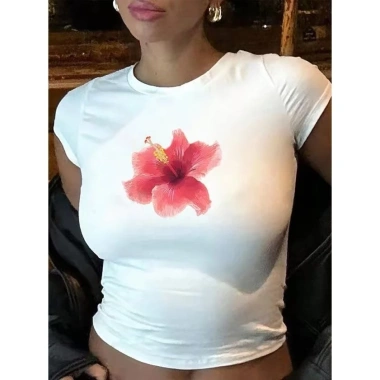 24h Giao Hàng Áo Babytee Borip Flower Dáng Ôm Thiết Kế Gợi Cảm Giá 59.000₫ 9