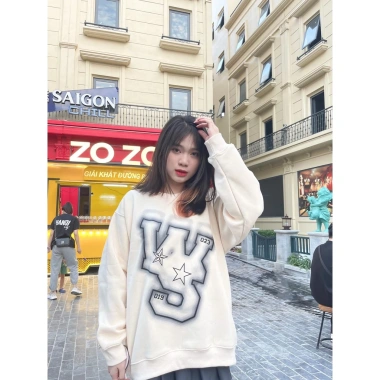 24h Giao hàng Áo sweater nữ nỉ bông dày 380Gsm form rộng unisex VOGE - 119.999đ