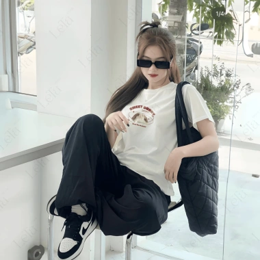 (24h Giao hàng) Áo Thun Babytee Nữ Mẫu Thỏ Sweet 100% Cotton Mềm Mại Thoáng Mát Local Brand RTOML Giá 59.000 VND