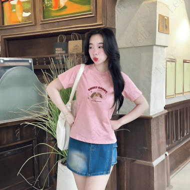 (24h Giao hàng) Áo Thun Babytee Nữ Mẫu Thỏ Sweet 100% Cotton Mềm Mại Thoáng Mát Local Brand RTOML Giá 59.000 VND