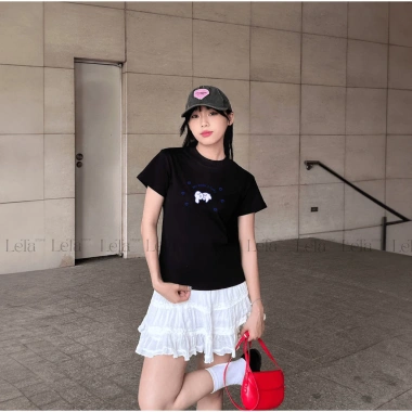(24h Giao hàng) Áo Thun Form Fit Lucky Dog Cotton Co Giãn Baby Tee RTOML Giá 49k