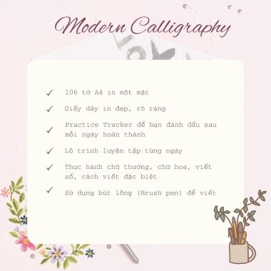 28 Ngày Luyện Modern Calligraphy Hand-Lettering và Bullet Journal Giá 149.000₫