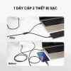 [2in1] Cáp sạc nhanh Salaman Edge USB-C to C+L 100W QC PD, bền bỉ, truyền dữ liệu nhanh, giảm giá 280k 3