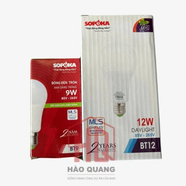 3 Bóng Đèn LED Trụ Sopoka – Ánh Sáng Trắng Tự Nhiên, Tuổi Thọ Cao, Việt Nam