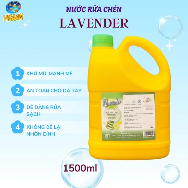 3 can Nước rửa chén Lavender 1.500ml Loại bỏ dầu mỡ, diệt khuẩn, khử mùi 99.000₫ 3