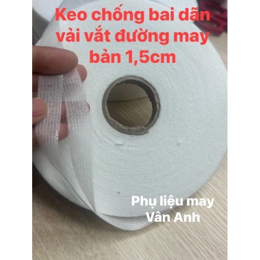 3 cuộn Keo mếch chống bai dãn đường may 1cm - Bảo vệ may, giá ưu đãi 15.000đ 6
