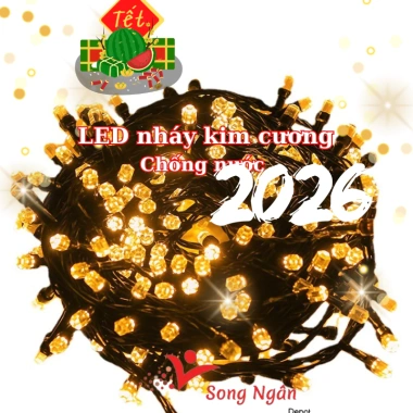 3 Dây Đèn Nháy Kim Cương 40m Chống Nước Tiết Kiệm 70.000₫ - Trang Trí Tết Giáng Sinh 6