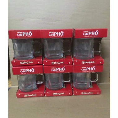 3 ly thủy tinh Café Phố – Đồ tặng sữa nóng, sang trọng, giá ưu đãi 60.000₫ (giá gốc 72.000₫)
