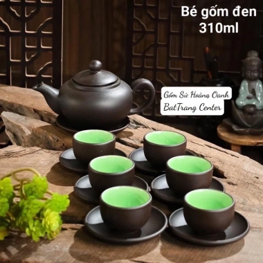 3 mẫu Ấm chén Tử Sa Bát Tràng đất nung đỏ men đen – Giá ưu đãi 207.900₫ (giảm từ 249.480₫)