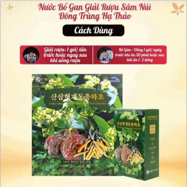 3 tặng 1 Nước Mát Gan Giải Rượu Sâm Núi Hàn Quốc + Đông Trùng Hạ Thảo 70ml K-BEST FOOD – 600.000 VND 6