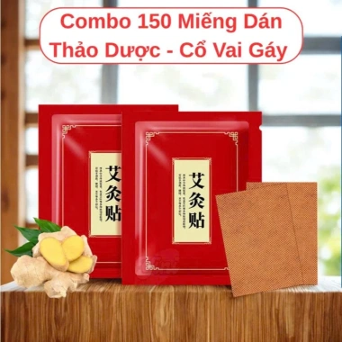 3 túi 150 miếng dán nóng ngải cứu giảm đau nhức cơ thể, vai gáy - 19.000đ