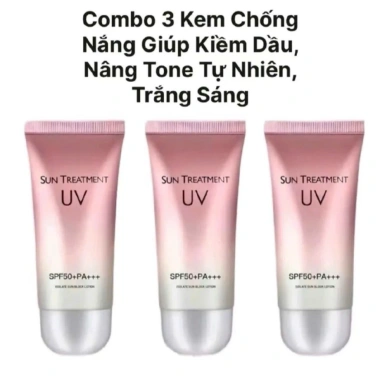 3 Túi Kem Chống Nắng SPF50+ PA+++ Kiềm Dầu, Nâng Tone, Dưỡng Da Trắng Hồng 49k 2 3 Túi Kem Chống Nắng SPF50+ PA+++ Kiềm Dầu, Nâng Tone, Dưỡng Da Trắng Hồng 49k 2