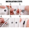 30 Cái Nút Bấm Vô Hình Trong Suốt ABS - Dùng cho Túi Vali, Khóa Áo, Áo Sơ Mi DIY 8