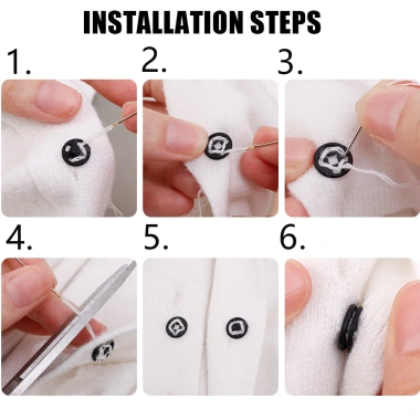 30 Cái Nút Bấm Vô Hình Trong Suốt ABS - Dùng cho Túi Vali, Khóa Áo, Áo Sơ Mi DIY 8