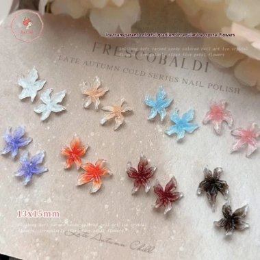 30 charms 3D Lily Flower - Phụ kiện nail art nhựa DIY, trang trí móng tay đẹp 5