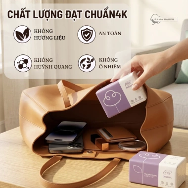 30 Gói Giấy Ăn Bông Sen Việt 300 Tờ 4 Lớp Dày Dặn – Siêu Dai, Mềm Mịn, Thấm Hút Tốt, 60.000