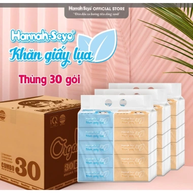 30 gói Khăn giấy ăn rút VIỆT Hannah Seyo Thấm hút vệ sinh bỏ túi 150.000₫ 2