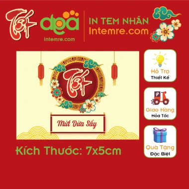 30 Tem Decan Giấy Dán Mứt Tết 7x5cm - Giá 18.000đ (giảm từ 21.960đ) Intemre.com